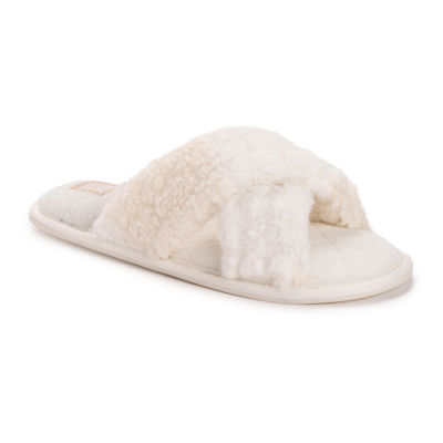 Muk Luks Perley Criss Cross Womens Slip-On Slippers