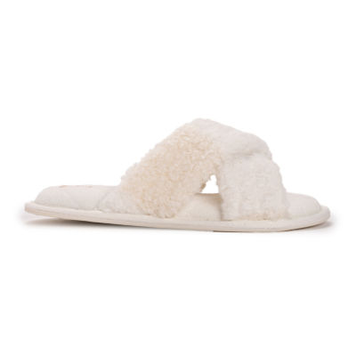 Muk Luks Perley Criss Cross Womens Slip-On Slippers