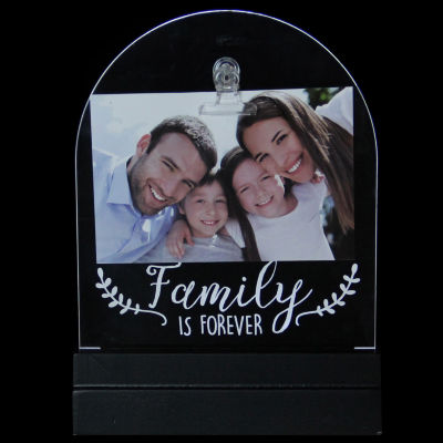 Northlight 4" X 6" Led "Family Is Forever" Frame With Photo Clip