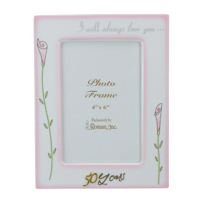 Roman 4" X 6" 50th Wedding Anniversary 2pc Set Tabletop Frame