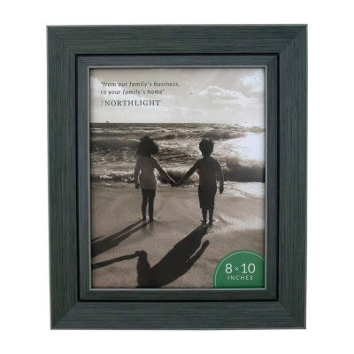 Northlight "8"" X 10"" Contemporary Gray & Black Rectangular" Tabletop Frame