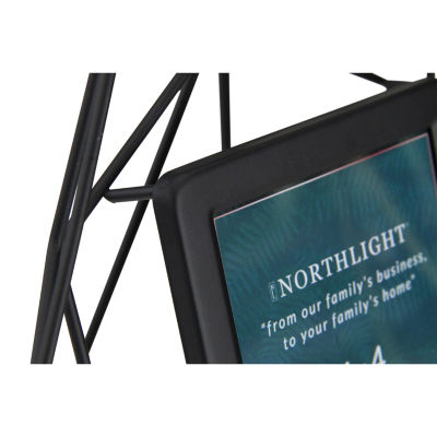 Northlight "4"" X 4"" Contemporary Black Hexagonal" Tabletop Frame