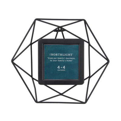 Northlight 4" X 4" Contemporary Black Hexagonal Tabletop Frame