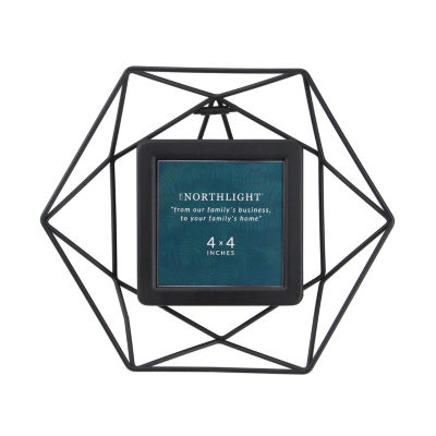 Northlight "4"" X 4"" Contemporary Black Hexagonal" Tabletop Frame