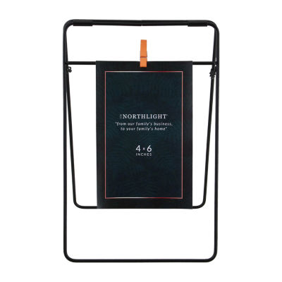Northlight 4" X 6" Contemporary Black Clip On Hanging Photo Display