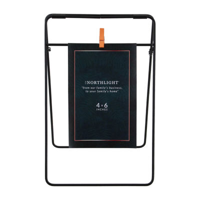 Northlight "4"" X 6"" Contemporary Black Clip On" Hanging Photo Display