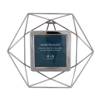 Northlight 4" X 4" Contemporary Silver Hexagonal Tabletop Frame