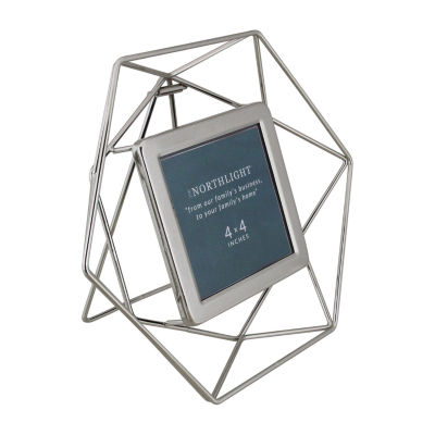 Northlight 4" X 4" Contemporary Silver Hexagonal Tabletop Frame