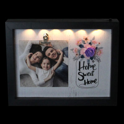 Northlight 4" X 4" Led Sweet Home Frame With Photo Clip