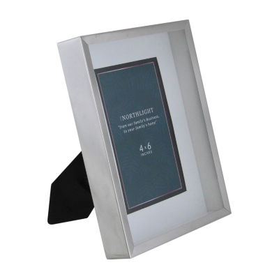 Northlight 4" X 6" Contemporary Silver & Clear Rectangular Tabletop Frame