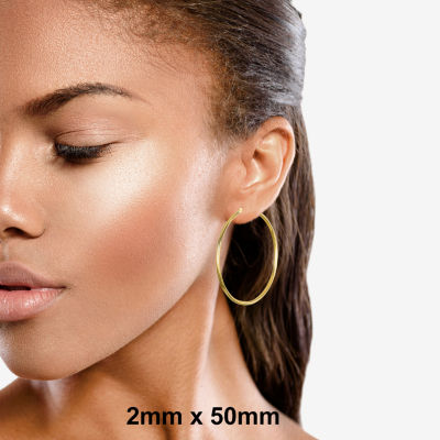 14K Gold 15mm - 50 mm Hoop Earrings