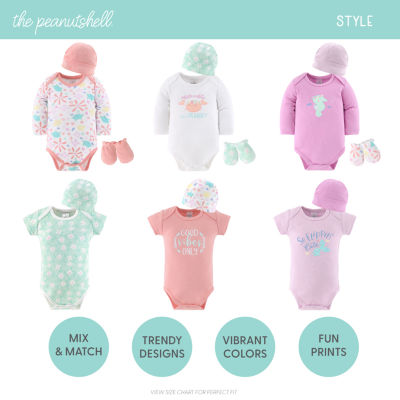 The Peanutshell 0-3m Ocean Flower Baby Girls 23-pc. Baby Clothing Set