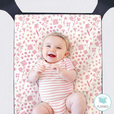 The Peanutshell Daisy 3-pc. Playard Sheet