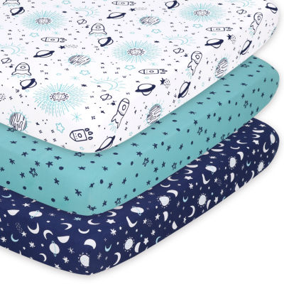 The Peanutshell Space 3-pc. Playard Sheet