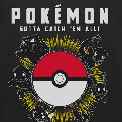 Mens Short Sleeve Pokemon Graphic T-Shirt