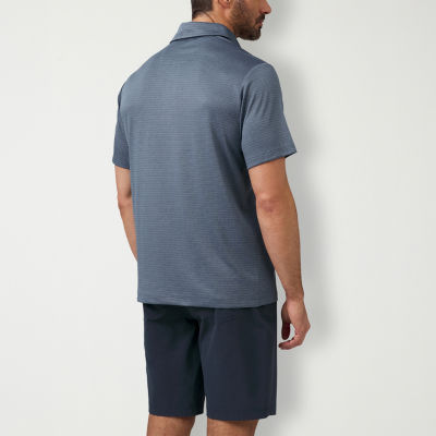 Free Country Tech Jacquard Mens Short Sleeve Polo Shirt