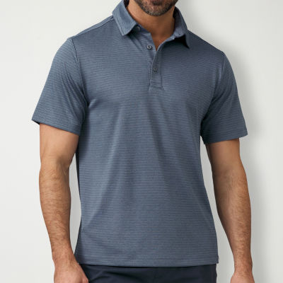 Free Country Tech Jacquard Mens Short Sleeve Polo Shirt