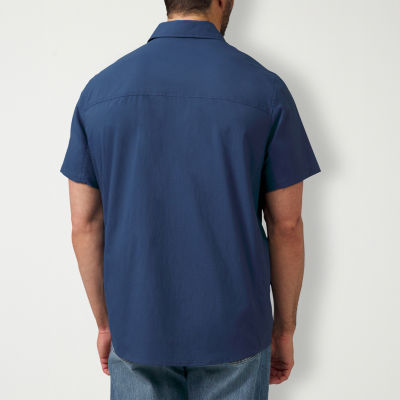 Free Country Acadia I Nylon Spandex Mens Stretch Fabric Short Sleeve Button-Down Shirt