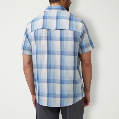 Free Country Excursion Poplin Mens Short Sleeve Button-Down Shirt
