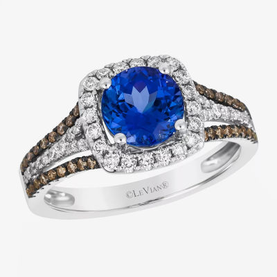 Le Vian Grand Sample Sale® Ring featuring 1 1/5 cts. Blueberry Tanzanite® 1/3 cts. Nude Diamonds™ 1/5 cts. Chocolate Diamonds® set in 14K Vanilla Gold®