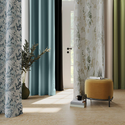 Sun Zero Percy Milford Print Grommet Top Energy Saving 100% Blackout Single Curtain Panel