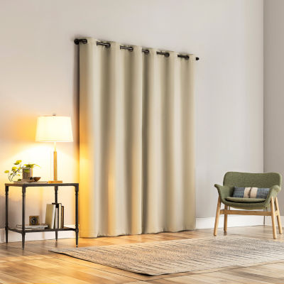 Sun Zero Percy Solid Energy Saving 100% Blackout Grommet Top Single Curtain Panel