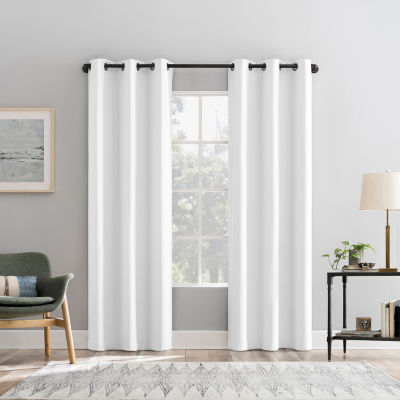 Sun Zero Percy Solid Grommet Top Energy Saving 100% Blackout Single Curtain Panel