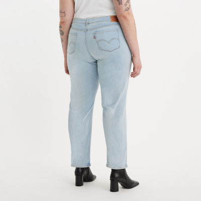 Levi's Plus Womens Mid Rise Straight Leg Jean