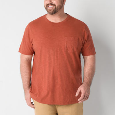 mutual weave Big and Tall Mens Crew Neck Short Sleeve Pocket T-Shirt