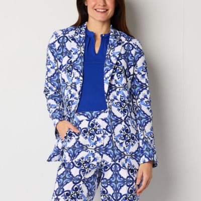 Liz Claiborne Womens Classic Fit Blazer, Color: White Tile - JCPenney