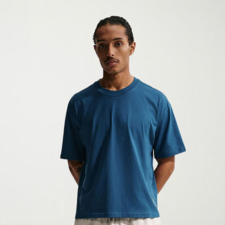 Nike Mens Crew Neck Short Sleeve Active T-Shirt, Small, Blue