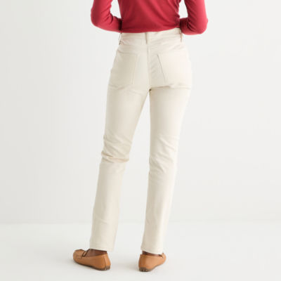 St. John's Bay Womens Mid Rise Straight Leg Jean