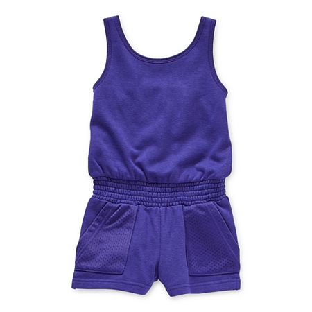 Xersion Toddler Girls Sleeveless Romper, 2t , Purple