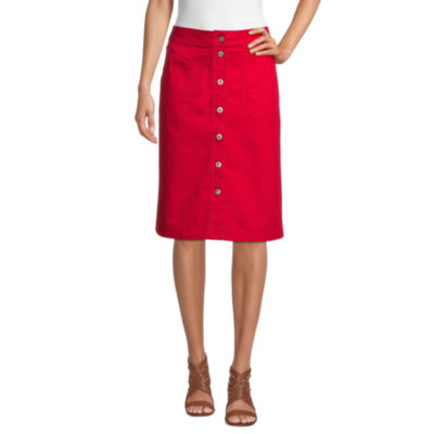 jcpenney long denim skirts