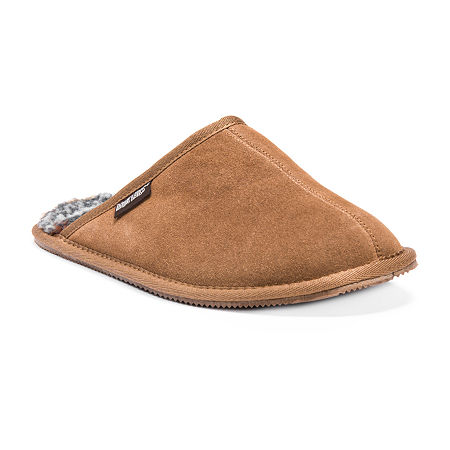 Muk Luks Mens Slip-On Slippers, 10, White