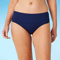 Liz Claiborne Womens Brief Bikini Swimsuit Bottom, 14, Blue
