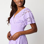 Jcpenney purple best sale lace dress