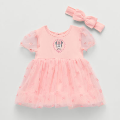 Disney Baby Girls Short Sleeve Minnie Mouse A-Line Dress