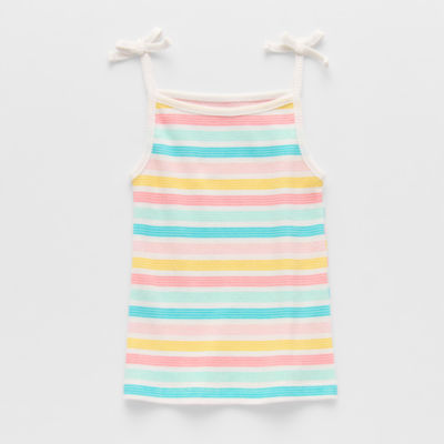 Okie Dokie Toddler & Little Girls Straight Neck Sleeveless Tank Top