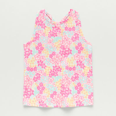 Okie Dokie Active Toddler & Little Girls Crew Neck Sleeveless Active Tank Top
