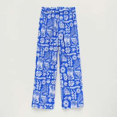 Thereabouts Little & Big Kid Girls Mid Rise Wide Leg Pull-On Pant