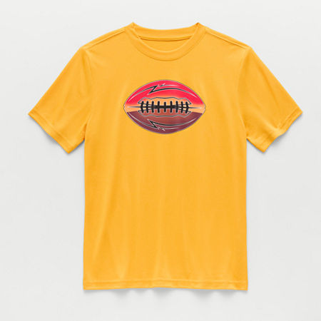 Xersion Little & Big Kid Boys Crew Neck Short Sleeve Regular Fit Graphic T-shirt In Yellow