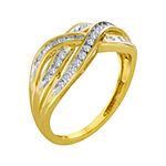 1/3 CT. T.W. Diamond 10K Yellow Gold Swirl Ring
