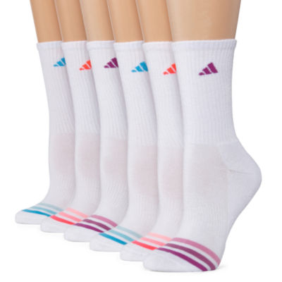 adidas 6 Pair Crew Socks Womens