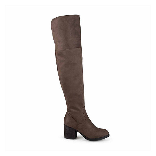Journee Collection Womens Sana Stacked Heel Over the Knee Boots, Color ...