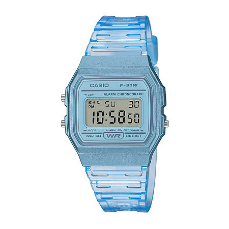 Casio Womens Digital Blue Strap Watch F91ws-2os, One Size