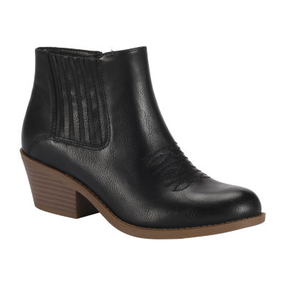 Frye and Co. Womens Jude Stacked Heel Booties, Color: Black - JCPenney