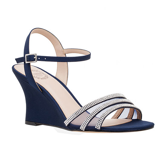 I. Miller Womens Vonita Wedge Sandals, Color: Navy - JCPenney