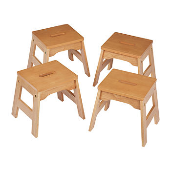 Melissa & Doug Wooden Stools 4-pc. Kids Table + Chairs, Color