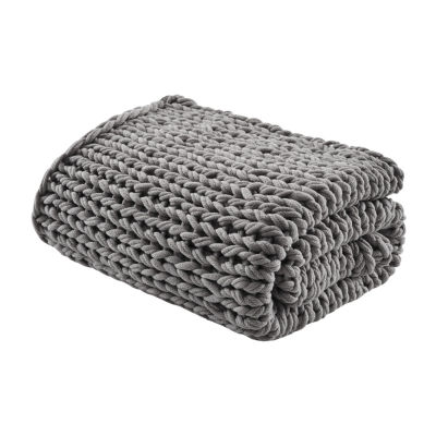 Madison Park Chunky Double Knit Handmade Lightweight Throw JCPenney